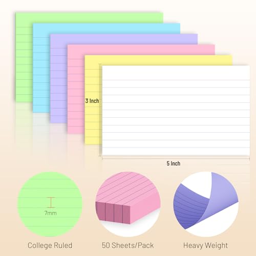 top-tier 300 Count Colored Index Cards 3 x 5 Collection